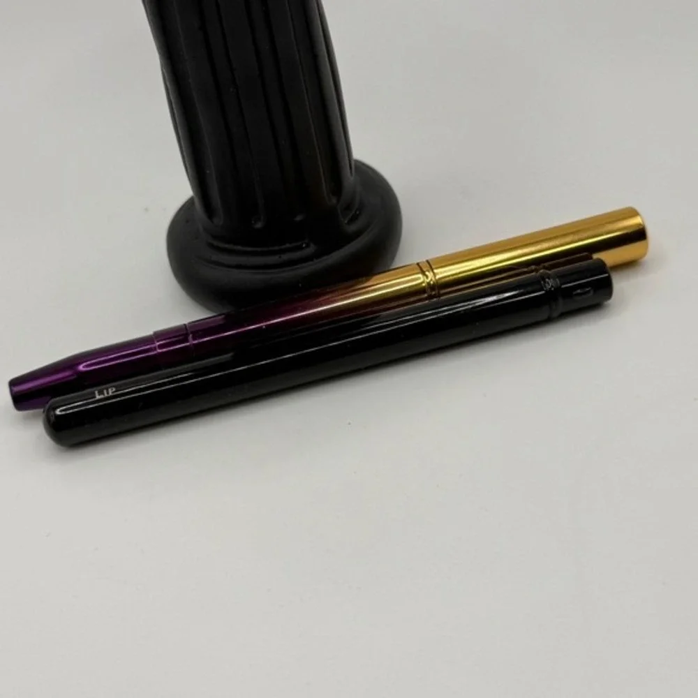 NEW Tarte Kevyn Aucoin Dual Ended Eyeshadow Lip Brush Gold Purple Black Lot of 2